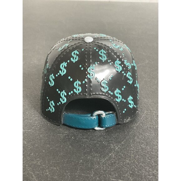 Rainbow High River Kendall Black Baseball Cap With Green Dollar Sign Pattern - Picture 3 of 6